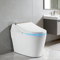Vente directe usine – Nouvelle toilette intelligente de luxe à capteur de pied allongé, chasse d'eau automatique, télécommande, en céramique, à poser au sol