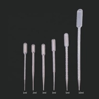 Autres fournitures de laboratoire1 ml 2ml 3ml 5ml 10ml Emballage en vrac Pipette Pasteur à transfert gradué jetable en plastique de laboratoire