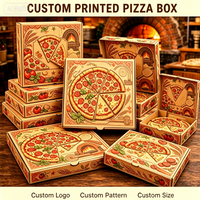 Boîtes à pizza en kraft de qualité alimentaire imprimées sur mesure, à emporter, 7-18 pouces, vente en gros