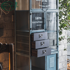 Vintage Industrial Wine Cabinet A175 Storage <b>Sideboard</b> Bedroom <b>Kitchen</b> Furniture Distressed Metal Design - Product Image 4