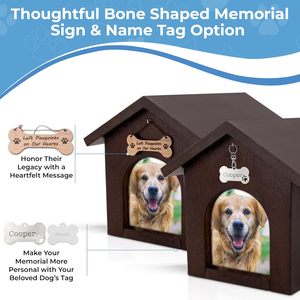 Urna para Cenizas <span class=keywords><strong>de</strong></span> Perro, Caja <span class=keywords><strong>de</strong></span> Recuerdo para Mascotas con Espacio para Foto, Gancho para Placa <span class=keywords><strong>de</strong></span> Identificación, Recuerdo Personalizado para el Recuerdo <span class=keywords><strong>de</strong></span> tu Mascota - Product Image 3