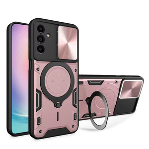 适用于三星S25 S24 Ultra Plus旋转环支架全保护手机盖镜头推窗保护智能手机外壳 - Product Image 6
