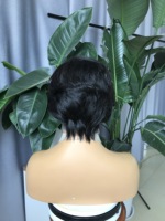 Vente chaude sans colle Pixie perruque Perucas Cabelo Humano Original dentelle avant perruque perruques de cheveux humains pour les femmes noires