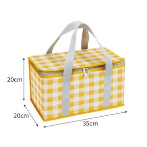 <b>Outdoor</b> Foldable Picnic Isothermal Basket Picnic Food <b>Storage</b> Cooler Bags Insulated Lunch Bag <b>Storage</b> <b>Box</b> Camping Picnic Basket - Product Image 4
