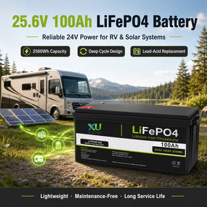 Sistem Penyimpanan Energi Surya LiFePO4 XU 12.8V 100Ah 200Ah 300Ah <span class=keywords><strong>2</strong></span>.56kWh, Siklus Dalam, Dilindungi BMS, Tahan Getaran, IP65 6000 - Product Image 1