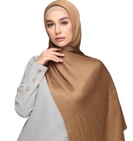 Hijabs Satin Medina Silk Solider Color Hijabs Shawls Headband Hijabs Scarves/Scarf Pleated Crinkled Satin Wrap 46 COLOR For Choose