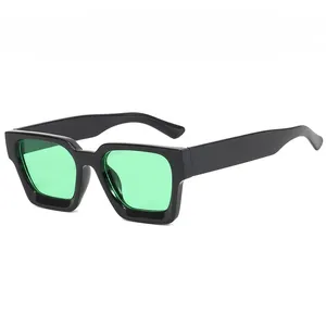 Diseñador personalizado logotipo cuadrado gafas de sol mujeres moda clásico Retro tonos Vintage pequeño marco 2024 gafas de sol hombres