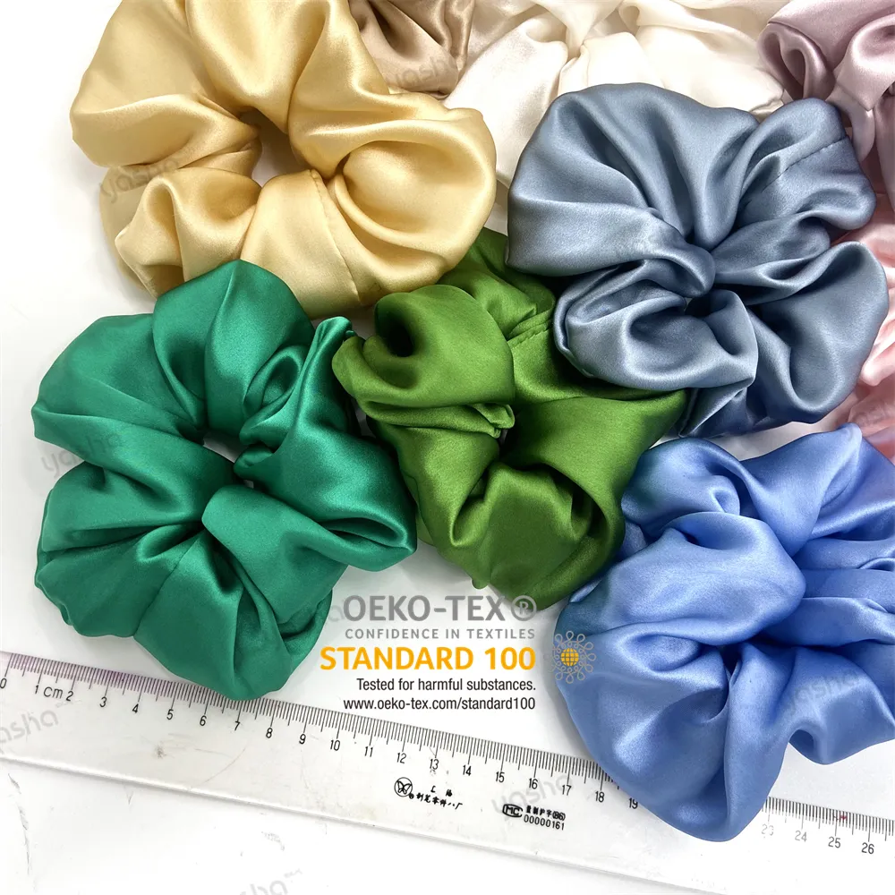 16/19/22mm Mulberry Silk Hair Ties Women Pure silk Stain hair accessories 100% Silkhair band Hair Scrunchies Silk Scrunchie