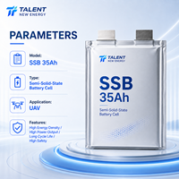 Cellule de batterie semi-solide ultra-légère 320Wh/kg 35Ah, 1000+ cycles, cellule NCM en pochette pour drone industriel UAV
