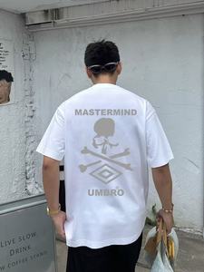 เสื้อยืดโอเวอร์ไซส์ Mastermind x Umbro ลายหัวกะโหลก ผู้ชาย วินเทจ สีขาว ผ้าฝ้าย สตรีทแวร์ ลำลอง ฮาราจูกุ ฮิปฮอป แขนสั้น - Product Image 6