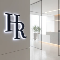 Lettres 3D en acrylique rétroéclairées personnalisées, lettres en métal, enseigne extérieure, panneau publicitaire, enseigne LED pour la décoration de magasins d'entreprise