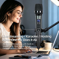 Kabelloses Soundkarten-Mikrofon-Set All-in-One-Mixer Handmikrofon für Live-Stream Podcast Karaoke Heim-Aufnahmen