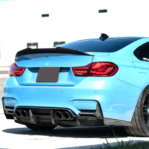 Cho BMW 3 Series F80 M3 4 Series F82 M4 2014-2020 PSM Phong Cách Sợi Carbon Ướt Phía Sau Bumper Lip Khuếch Tán Chin Bảo Vệ - Product Image 6