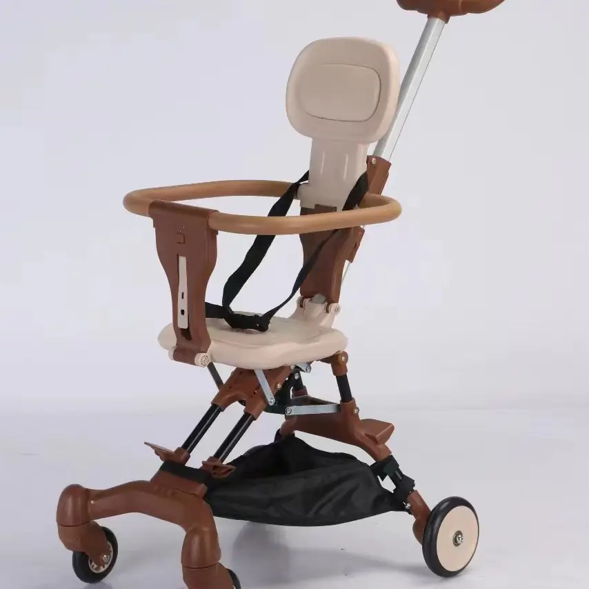 Rodillo para bebé, portátil, con un solo clic, plegable, carretilla para bebé, puede ser un coche para caminar infantil de dos vías