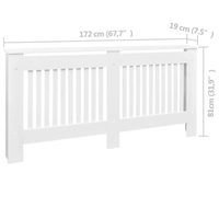 Meubles de chambre à coucher peinture décorative MDF grande taille couleur noire style campagnard couvercle de radiateur