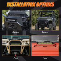 12 pouces Slimline profil bas 50W faisceau ponctuel simple rangée 3D optique UTV côte à côte tout-terrain voiture 12V Led barre lumineuse