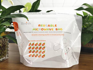 Bolsa de pie reutilizable, esterilizador de <span class=keywords><strong>microondas</strong></span>, bolsas de vapor para esterilizador de bebé, <span class=keywords><strong>biberones</strong></span>, extractor de leche aséptico - Product Image 6