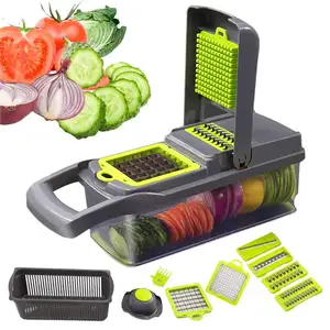Cortador de verduras multifuncional 12 en 1, cortador de cebolla, cortador de frutas, pelador de patatas, picador Manual de verduras
