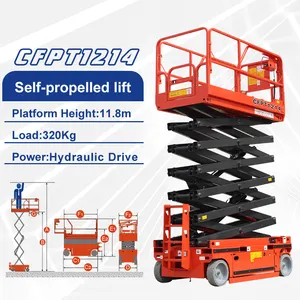 4-16m customized color voltage electric battery power scissor lifting hydraulic aerial lift equipment for rental