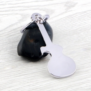 Llavero de Guitarra Musical de Alta Calidad con Acabado Liso, Regalo Promocional Creativo de Metal - Product Image 3