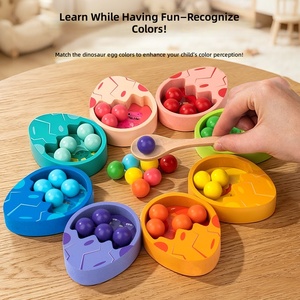 Juguetes <span class=keywords><strong>de</strong></span> Motricidad Fina para Niños en Edad Preescolar, Juego <span class=keywords><strong>de</strong></span> Matemáticas Montessori, Juego <span class=keywords><strong>de</strong></span> Emparejamiento <span class=keywords><strong>de</strong></span> Cuentas con Pinzas y Huevos <span class=keywords><strong>de</strong></span> Dinosaurio Coloridos - Product Image 3