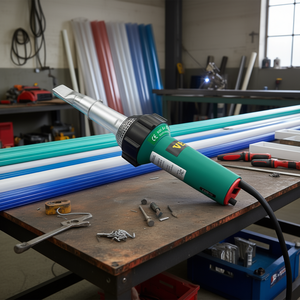 Soldador de aire caliente Vevor de 1600W y 230V para PVC, TPO y vinilo con accesorios - Product Image 2