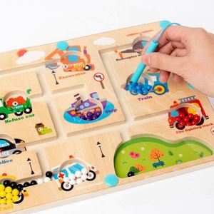 Kids Wooden <b>Puzzle</b> Counting Toy Busy Board Mini Magnetic Color and Number Maze - Product Image 3
