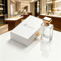 Boîte à parfum magnétique à couvercle rabattable, faite à la main, en couleur unie, gaufrée, de luxe, 30/50/100 ml, boîte vide, plusieurs tailles, emballage cadeau pour parfum