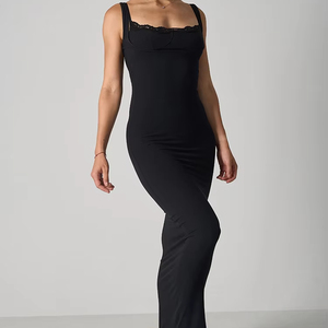 Premium elegante e alla moda In pizzo <span class=keywords><strong>delicato</strong></span> due In uno stile da donna taglie forti Fit con Silhouette fluida abito Midi In pizzo da donna - Product Image 4