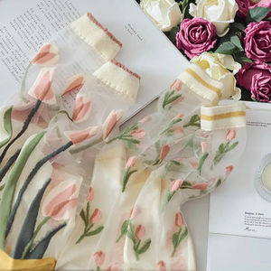 Dames Ademende Gebreide Crew Lange Sokken Geborduurde Karakter Cartoon Patronen Hittebestendig One Fits Herfst Winter Digitaal - Product Image 6