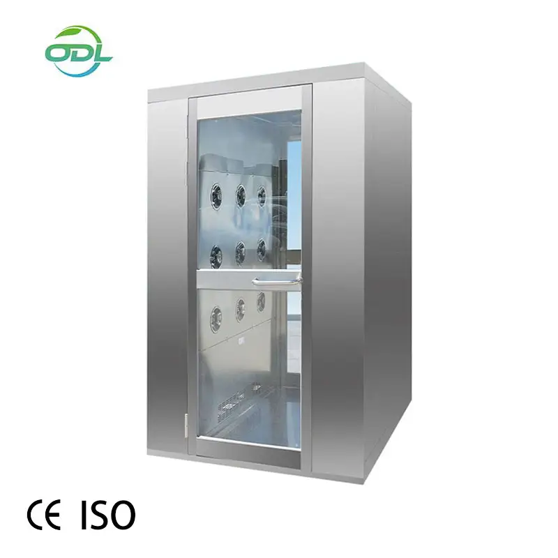 Customized 304 stainless steel air shower room intelligent voice automatic induction air shower room