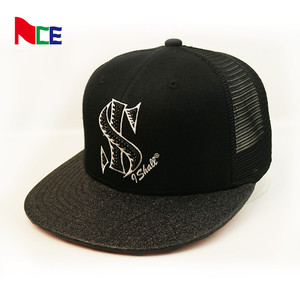 6 panel de alto perfil <span class=keywords><strong>yupoong</strong></span> para camionero gorras de alta calidad negro medio casquillo del camionero de malla - Product Image 2