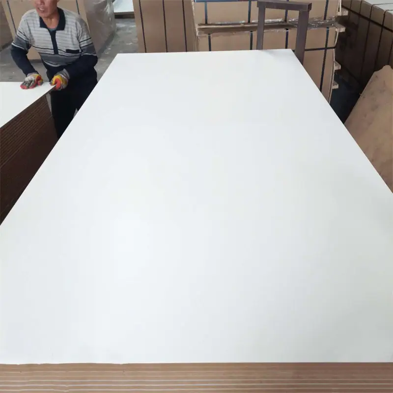 Placa de MDF para móveis, MDF laminado de papel 4x8 branco, 5 mm, 9 mm, 12 mm, 15 mm, 18 mm, melamina branca, MDF laminado, 15 mm, branco