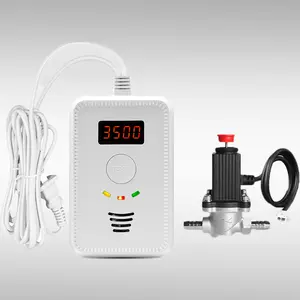 Nhà Máy LCD màn hình hiển thị dễ cháy LPG gas van báo động thông minh Nhà Thông Minh gas rò rỉ báo động Detector de gas tự nhiên