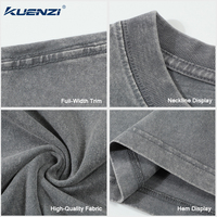 Kuenzi - Camiseta sin mangas para mujer, 100% algodón, 230GSM, de alto gramaje, lisa, con logotipo personalizado, estilo vintage lavado y desgastado, para streetwear, venta al por mayor
