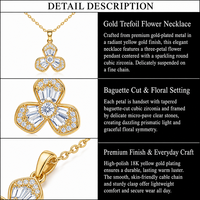 Kalung Liontin Cantik 2027 Motif Bunga Clover Hadiah Natal untuk Wanita Rantai Zirkon Mungil Set Perhiasan Natal Kalung untuk Wanita