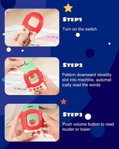 Đầu thời thơ ấu giáo dục nhựa THẺ FLASH trẻ em ngôn ngữ thiết bị học tập với từ chơi các tính năng cho nghiên cứu - Product Image 4