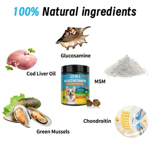 OEM 15 en 1 – Friandises multivitaminées pour chiens avec glucosamine, <span class=keywords><strong>huile</strong></span> <span class=keywords><strong>de</strong></span> foie <span class=keywords><strong>de</strong></span> morue, MSM, moules verts et chondroïtine pour la santé <span class=keywords><strong>de</strong></span> la peau, <span class=keywords><strong>de</strong></span> <span class=keywords><strong>l</strong></span>'intestin, du cœur et des articulations - Product Image 3