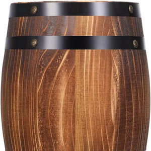 Kichvoe delicato barile di legno botti di legno per il vino rosso acqua barili decorativi statuetta botti di quercia con elegante colore rosso - Product Image 3