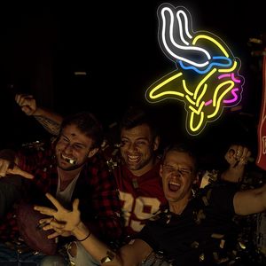 Letrero de Neón LED de Rugby para Decoración de Pared, Regulable, Alimentado por USB, Logotipo del Equipo, Estilo Vikingos - Product Image 5