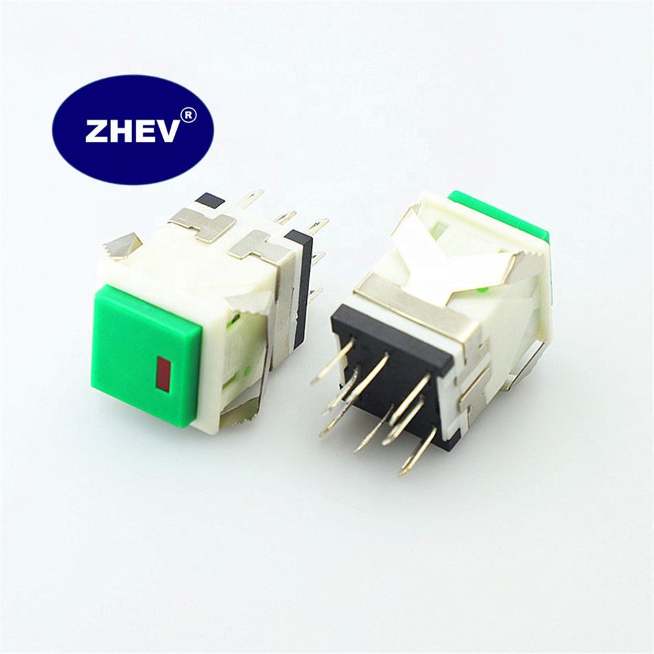 KD2-22 Push Button Switch - Momentary, 8 Pin, Black Housing