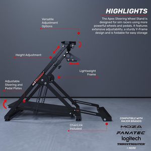 Soporte para Volante de Juego para G25, G923, G27, G29, G920, T300RS, T300GTE, T500RS, TH8RS, Cabina de Carreras, Palanca de Cambios, Portavasos, Ranura para Silla - Product Image 2