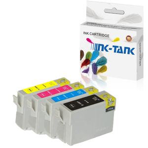 INK-TANK T1001 T1002 T1003 T1004 <span class=keywords><strong>Cartouche</strong></span> à <span class=keywords><strong>jet</strong></span> <span class=keywords><strong>d</strong></span>'<span class=keywords><strong>encre</strong></span> compatible couleur Premium pour imprimante <span class=keywords><strong>Epson</strong></span> Stylus Office BX600FW BX610FW - Product Image 1