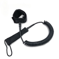Cordon de sécurité rétractable personnalisable pour outils sous-marins avec boucle à ressort en PU, unisexe, pour le surf sur les lacs et les rivières