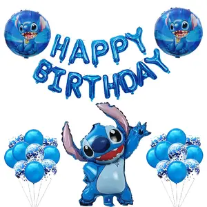 S0067 Lilo und Stitch Party Dekoration Alles Gute zum Geburtstag Party zubehör Jungen Geburtstag Ballon Dekoration