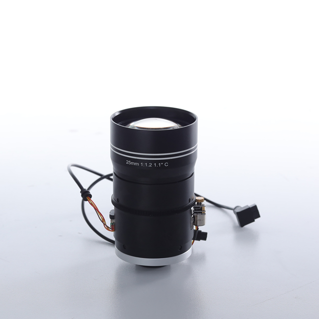 1.1" F1.2 25mm 12MP C Mount ITS Black Light Intelligent Traffic Capture Lens Electric Focus Electric Aperture