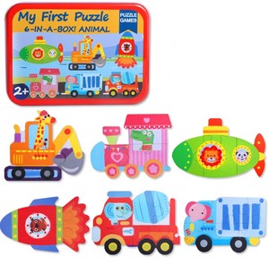 Bán Hot Động Vật Phân Loại Trò Chơi Thông Minh Bé Giáo Dục Mô Hình Khối Bằng Gỗ Tangram Jigsaw Puzzle Cho Trẻ Em - Product Image 2