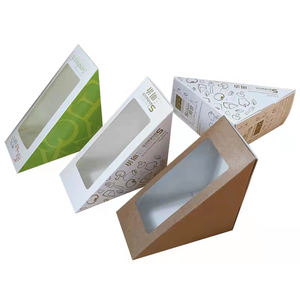 Meilleures boîtes à <span class=keywords><strong>sandwich</strong></span> triangulaires <span class=keywords><strong>en</strong></span> papier kraft écologique et robuste personnalisées <span class=keywords><strong>en</strong></span> usine avec fenêtre pour emballage alimentaire et <span class=keywords><strong>boulangerie</strong></span> - Product Image 3