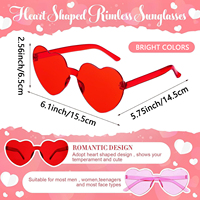 Serre-têtes Cœur Saint-Valentin et Lunettes de Soleil Cœur pour Accessoires de Fête, Accessoires de Photomaton, Décoration de Fête Saint-Valentin pour Femmes