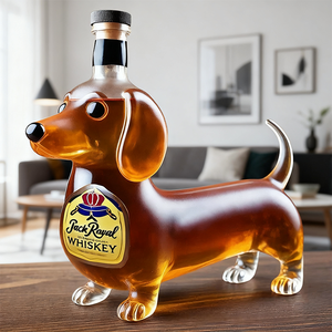 Distributore di bottiglie di vino <span class=keywords><strong>da</strong></span> 400ML bottiglia di vino in vetro a forma di cane <span class=keywords><strong>collezione</strong></span> creativa di <span class=keywords><strong>Whisky</strong></span> Decanter - Product Image 2